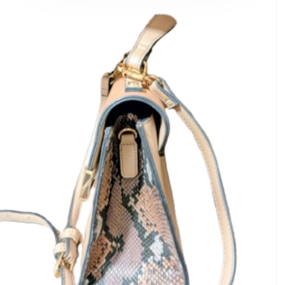 Dune London Two-Tone Animal Print Side Effects Satchel - Picture 6 of 7